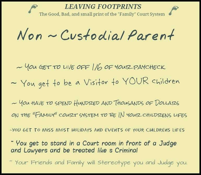The realities of many non-custodial parents